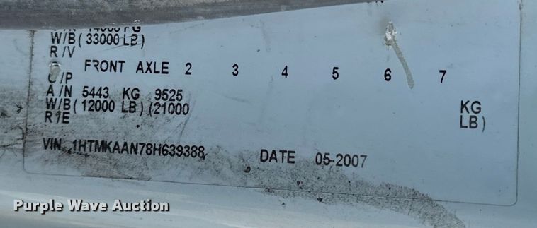 image for item EG0498 2008 International 4400 utility / service truck