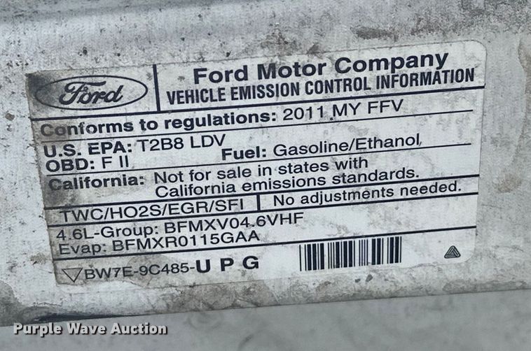 image for item EG0499 2011 Ford Crown Victoria Police Interceptor 