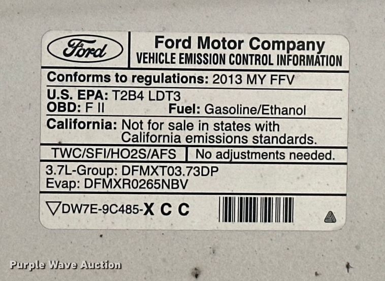 image for item EG0504 2013 Ford F150 SuperCab pickup truck