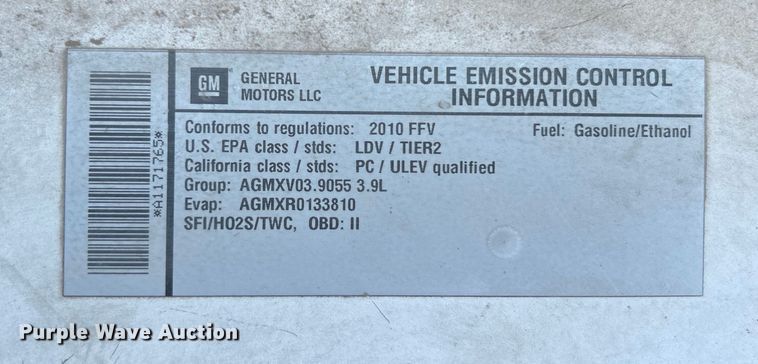 image for item EG0515 2010 Chevrolet Impala Police Cruiser 