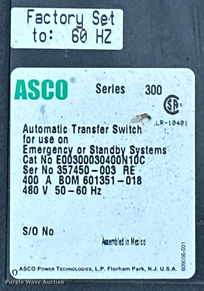 image for item EG0525 2009 Katolight SNL80GG6 generator