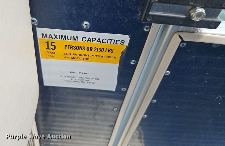 image for item EI3977 2012 Play Craft Clipper 2400 pontoon boat