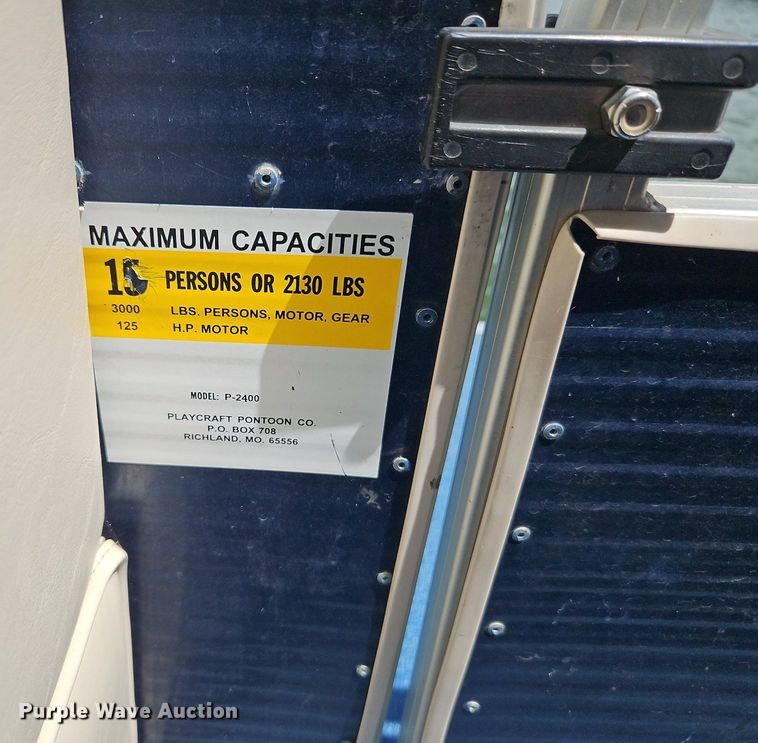 image for item EI3978 2012 Play Craft Clipper 2400 pontoon boat