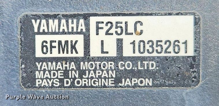 image for item EI3982 2020 Yamaha F25LC outboard motor