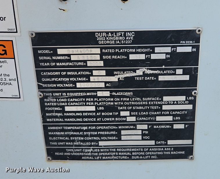 image for item EI8173 2008 Ford  F550 Super Duty XL bucket truck