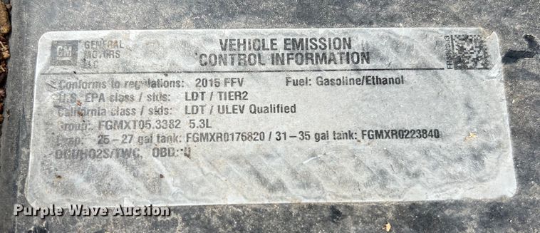 image for item EJ2854 2015 Chevrolet  Tahoe Police SUV