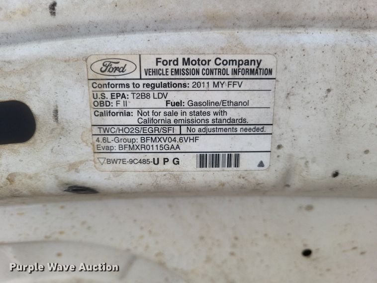 image for item EJ8013 2011 Ford  Crown Victoria Police Interceptor 