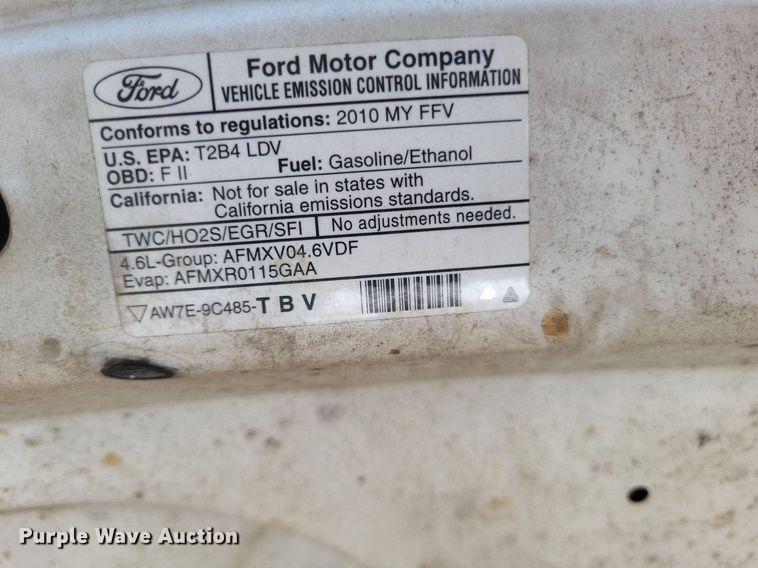 image for item EJ8014 2010 Ford Crown Victoria Police Interceptor 