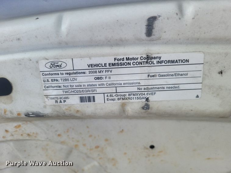 image for item EJ8015 2008 Ford  Crown Victoria Police Interceptor 