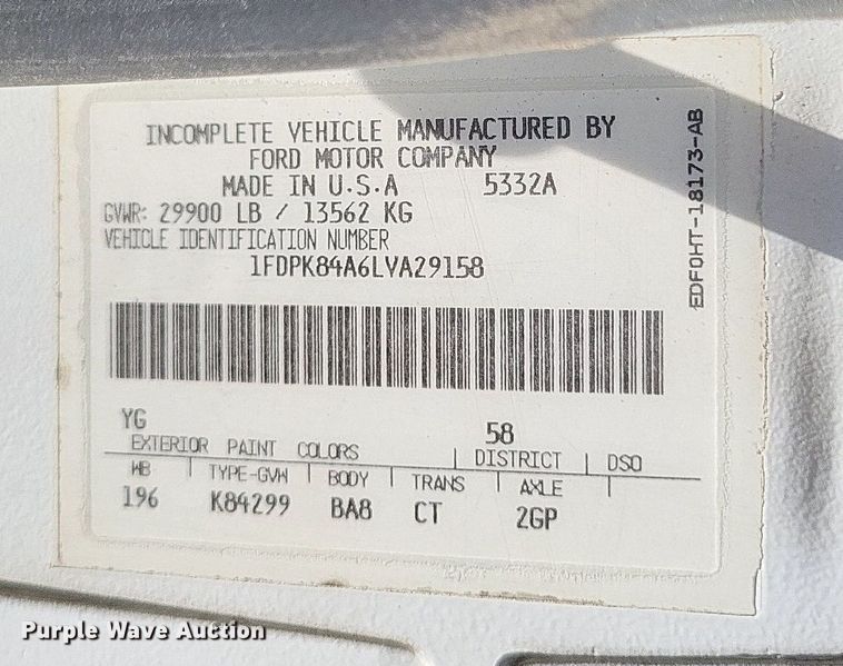 image for item EJ8023 1990 Ford  bucket truck