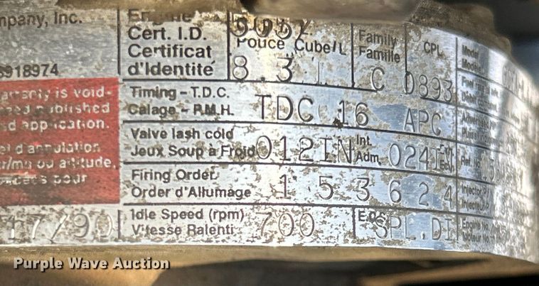 image for item EK5002 1990 Oshkosh water truck