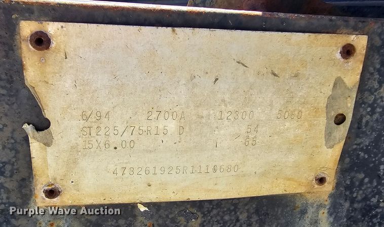 image for item EK6260 1994 Cronkhite  equipment trailer