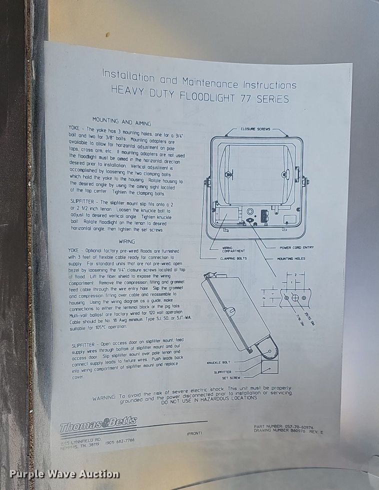 image for item EK6277 (2) Thomas & Betts American Electric Lighting lights
