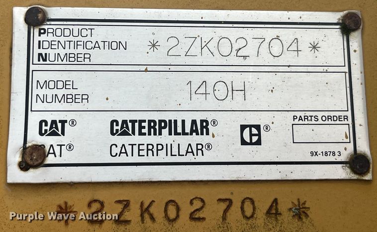 image for item EK8859 1997 Caterpillar  140H VHP motor grader