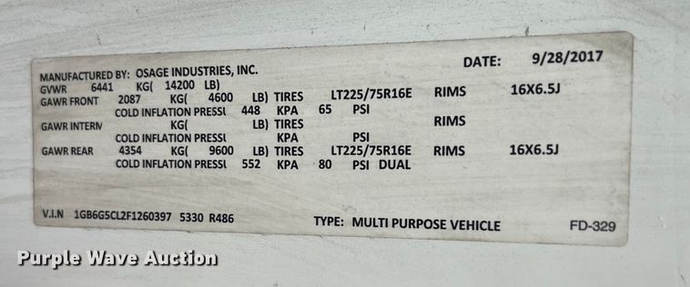 image for item LV9027 2015 Chevrolet  4500 ambulance