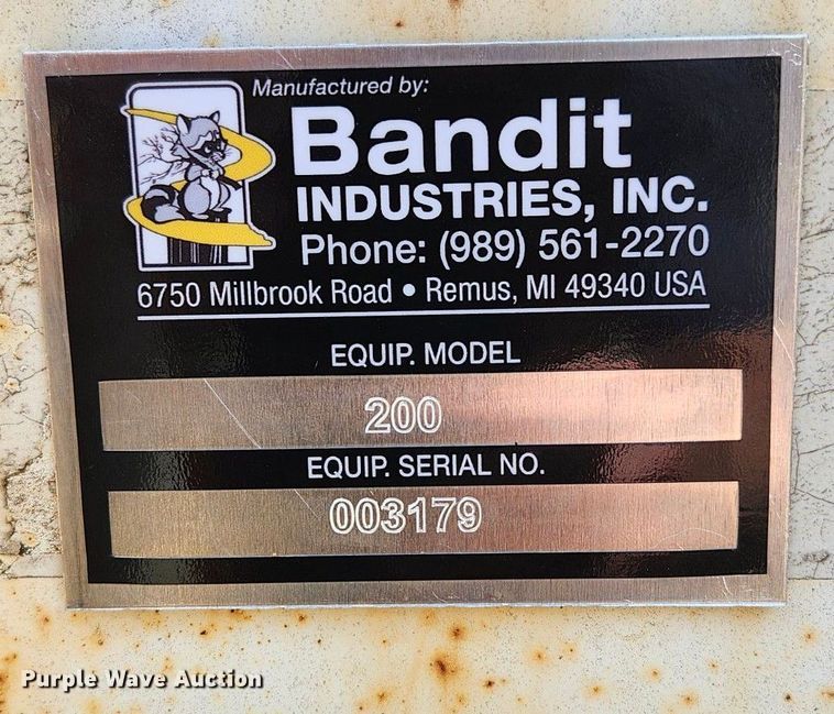 image for item MU9800 1990 Bandit 200+ wood chipper