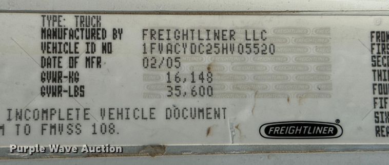 image for item MV9007 2005 Freightliner  Business Class M2 digger derrick truck