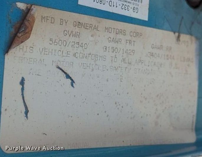 image for item NG9988 1993 Chevrolet  C1500 pickup truck