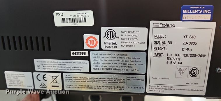 image for item NX9030 (2) Roland XT-640 printers