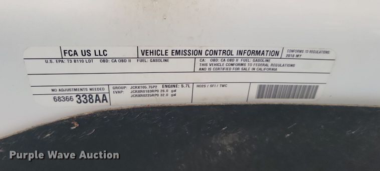 image for item OD9573 2018 Dodge Ram 1500 Crew Cab pickup truck