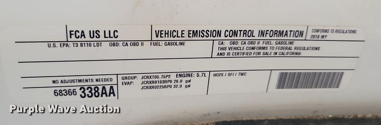 image for item OD9574 2018 Dodge Ram 1500 Crew Cab pickup truck