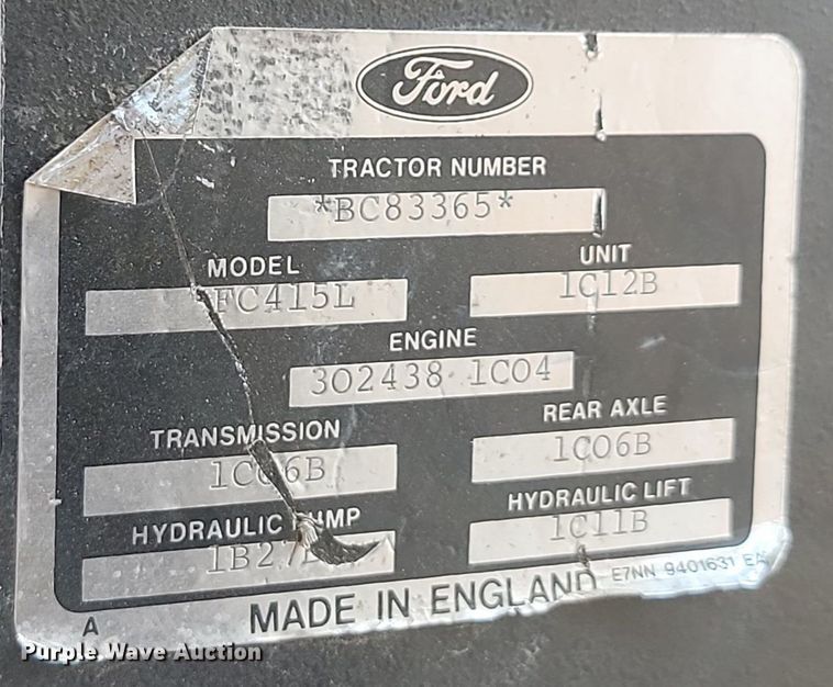 image for item OD9660 1991 Ford 7710 tractor