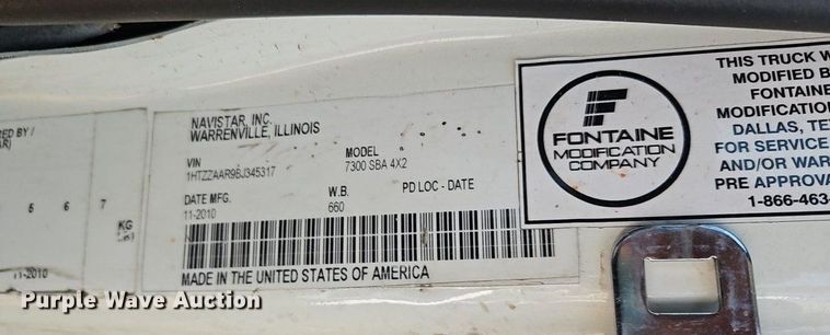 image for item OF9822 2011 International  7300 refuse truck