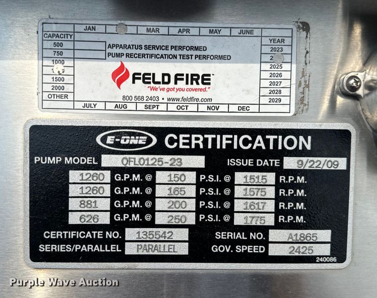 image for item OF9884 2010 International  4400 DuraStar pumper fire truck