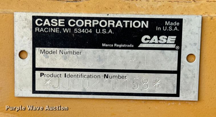 image for item OF9951 1997 Case 590 Super L backhoe