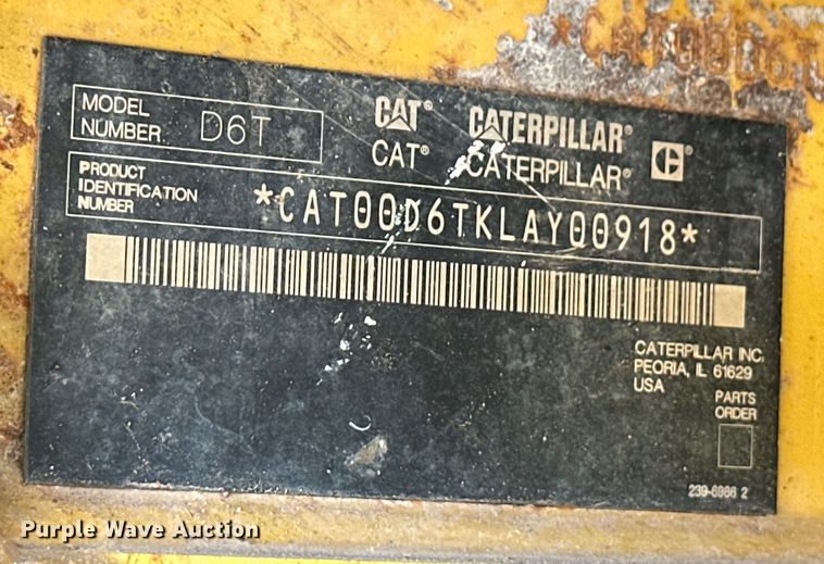 image for item OM9543 2008 Caterpillar D6T XL dozer