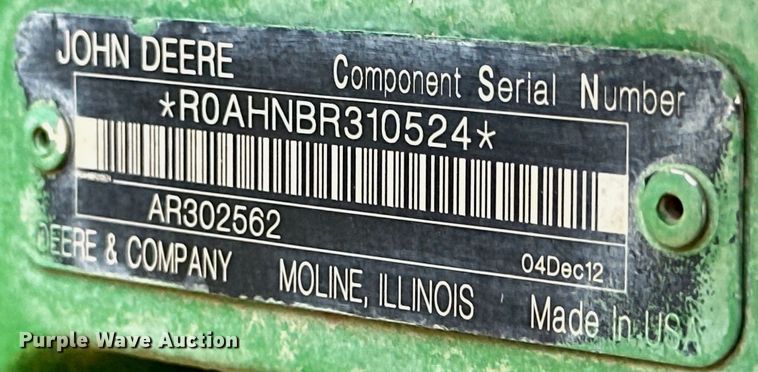 image for item DK6718 2013 John Deere 8335R MFWD tractor