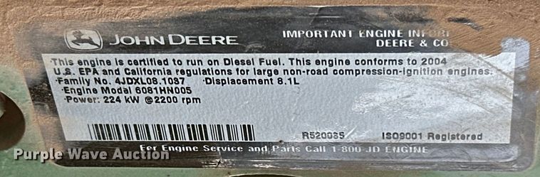 image for item DK6724 2005 John Deere 4920 applicator