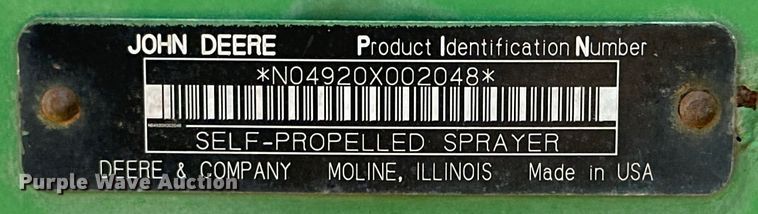 image for item DK6724 2005 John Deere 4920 applicator
