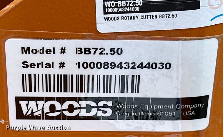 image for item DO7155 2022 Woods BrushBull BB72.5 rotary mower