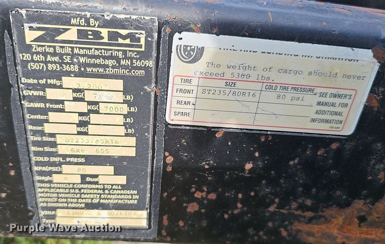 image for item DP6615 2008 ZBM fuel trailer