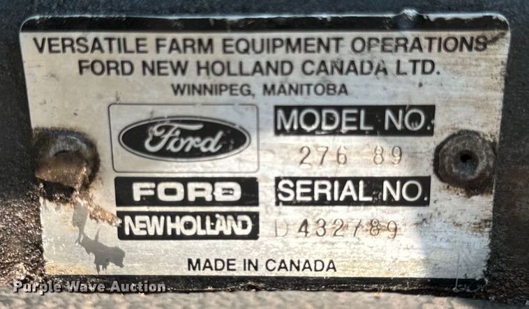 image for item DV5828 1989 Ford Versatile 276 4WD bi-directional tractor