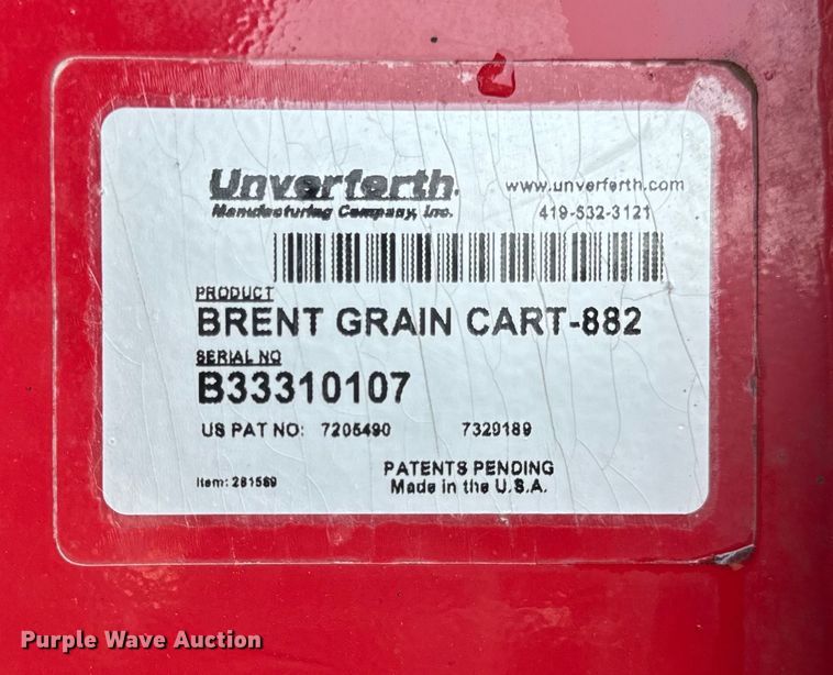 image for item DV5833 Brent  882 grain cart