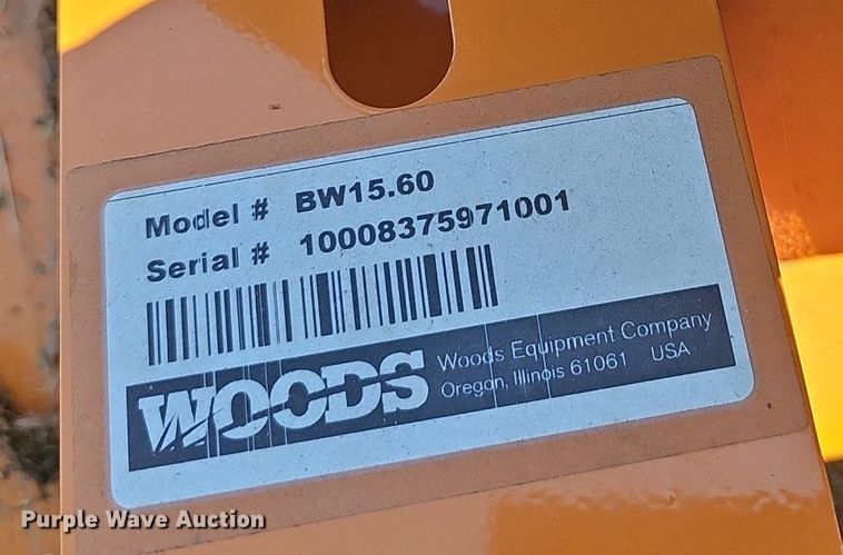 image for item EJ5734 Woods BW15.60 batwing rotary mower