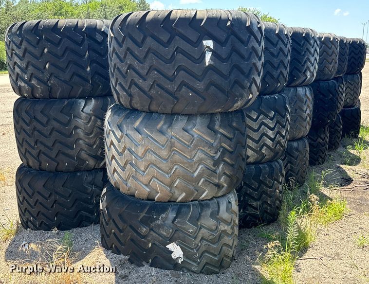 image for item MU9877 Approximately 43 Alliance 620/40R22.5 tires and wheels