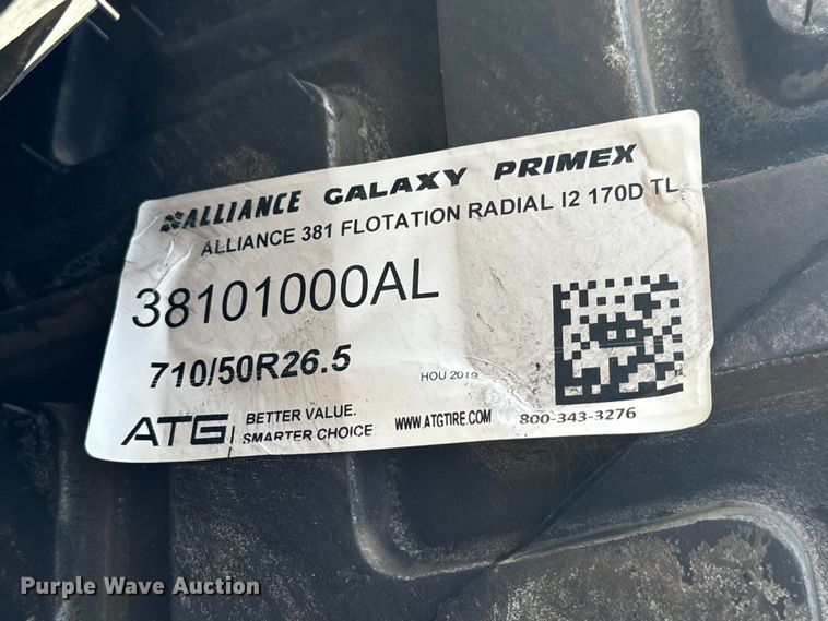 image for item MU9880 Approximately 109 Alliance 710/50R26.5 tires