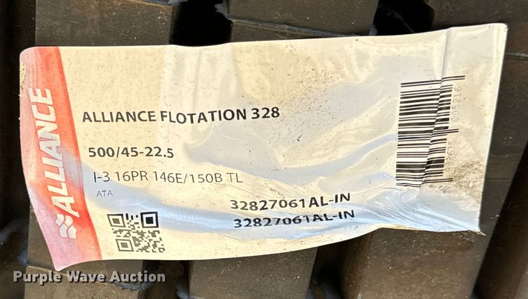 image for item MU9881 (57) Alliance Floatation 328 500/45-22.5 tires