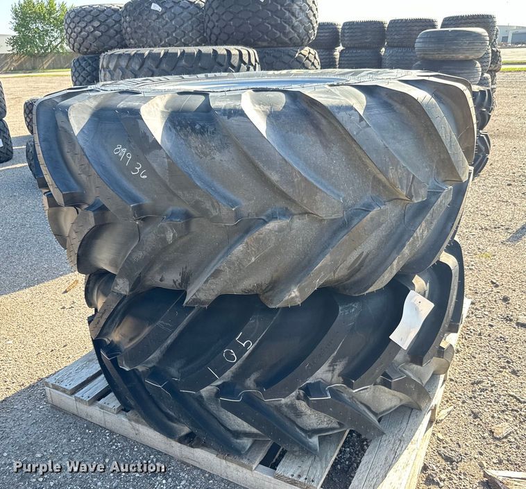 image for item MU9903 (2) Michelin MegaXBib 620/75R26 tires and wheels