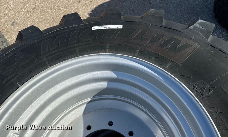 image for item MU9903 (2) Michelin MegaXBib 620/75R26 tires and wheels