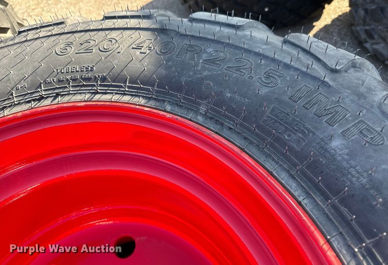 image for item MU9907 (4) Alliance 620/40R22.5 IMP tires and wheels