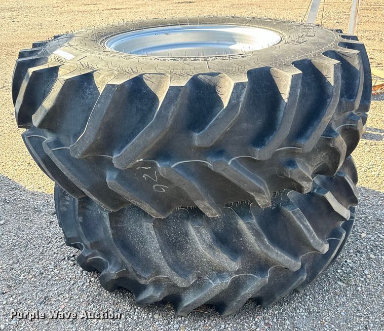 image for item MU9909 (2) Goodyear 480/85R26 tires and wheels