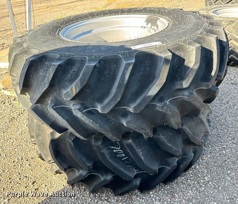 image for item MU9909 (2) Goodyear 480/85R26 tires and wheels