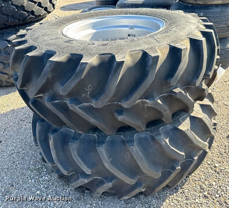 image for item MU9909 (2) Goodyear 480/85R26 tires and wheels