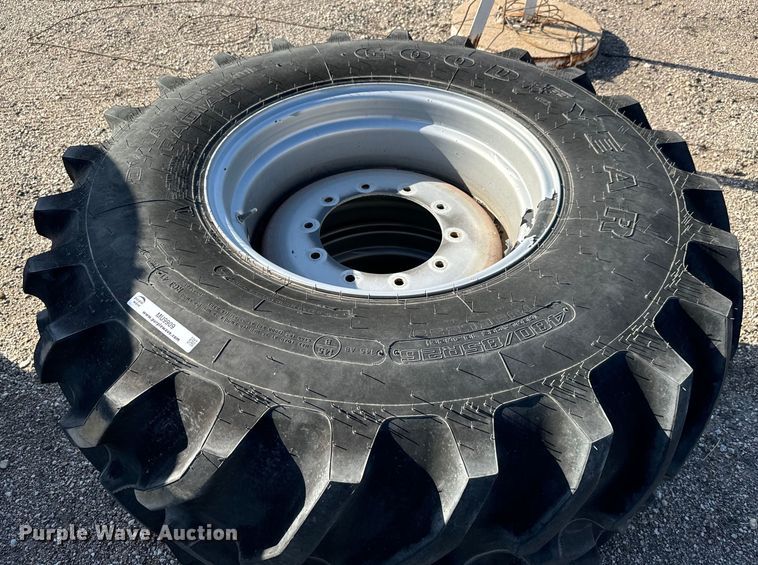 image for item MU9909 (2) Goodyear 480/85R26 tires and wheels