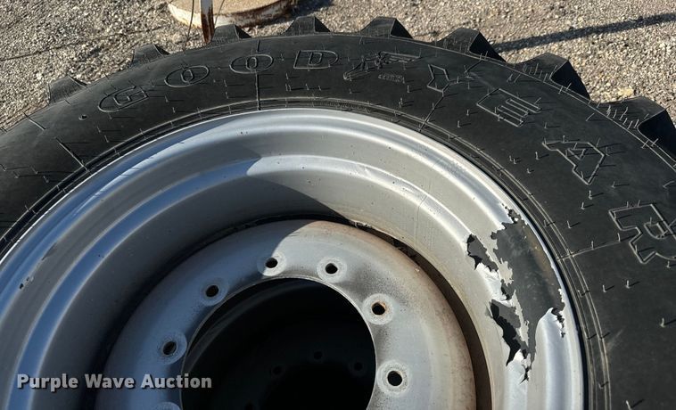 image for item MU9909 (2) Goodyear 480/85R26 tires and wheels