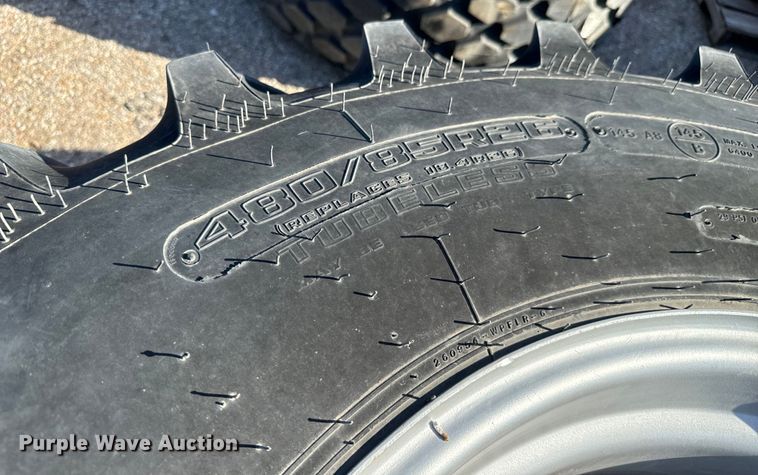 image for item MU9909 (2) Goodyear 480/85R26 tires and wheels